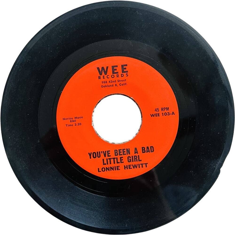Lonnie Hewitt You've Been A Bad Little Girl Wee Records Vinyl 7" 45 RPM Xmas NM